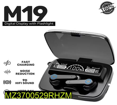 M19 TWS Wireless Bluetooth 5.1 Earbuds with Touch Control, Microphone & Flashlight – 12H Battery Life ShopiRivo