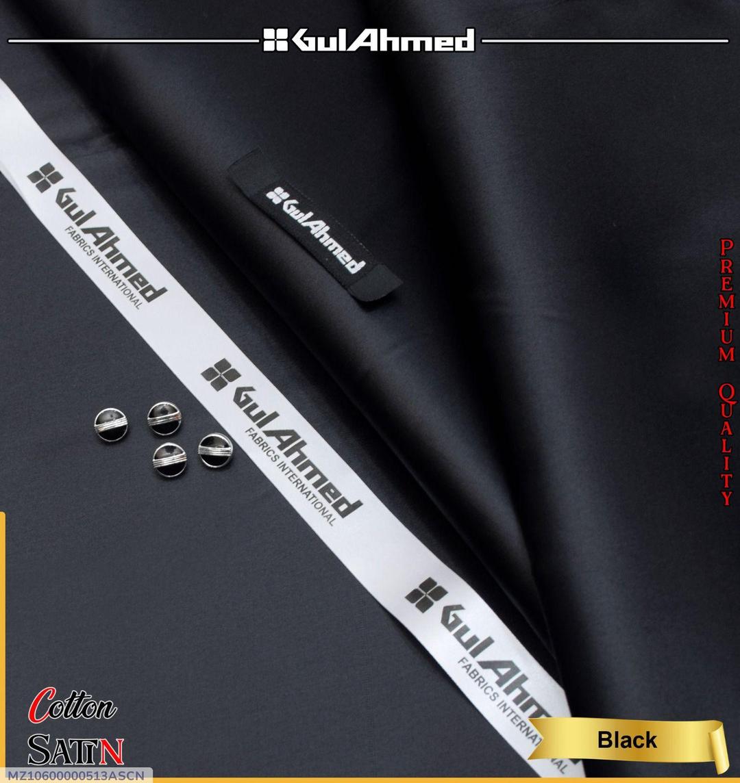 Men’s Black Cotton Sotton Suit – 4 Meter Unstitched Plain Fabric (Winter Collection) ShopiRivo