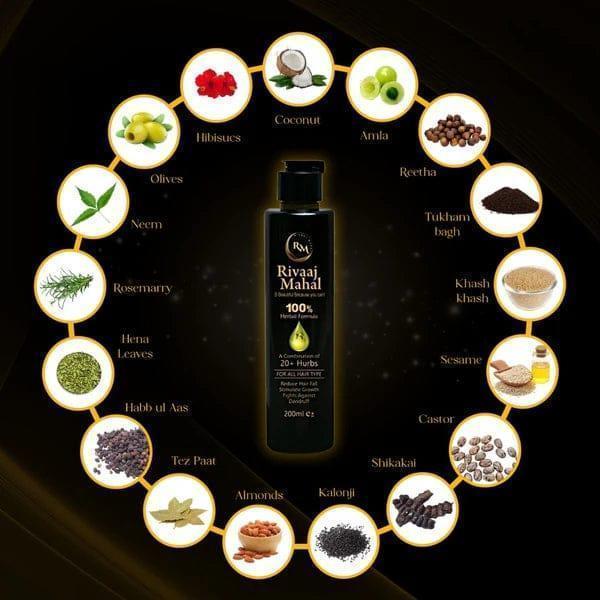 Rivaaj Mahal Hair Oil For All Types of Hair - 200 Ml ShopiRivo