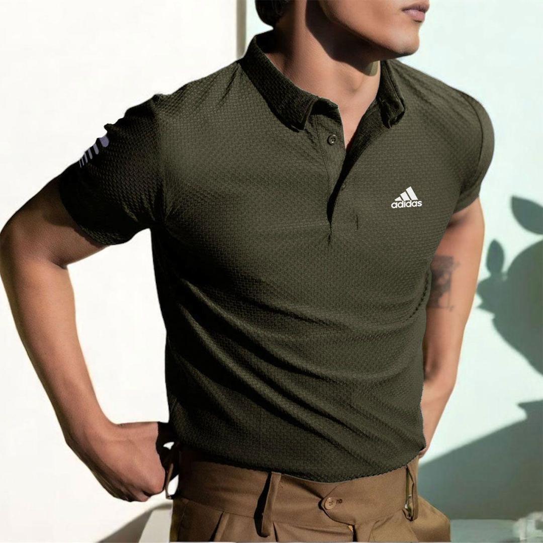 Men's Dri-Fit Slim Fit Polo Shirt – Breathable Quick-Dry Sports & Casual T-Shirt ShopiRivo