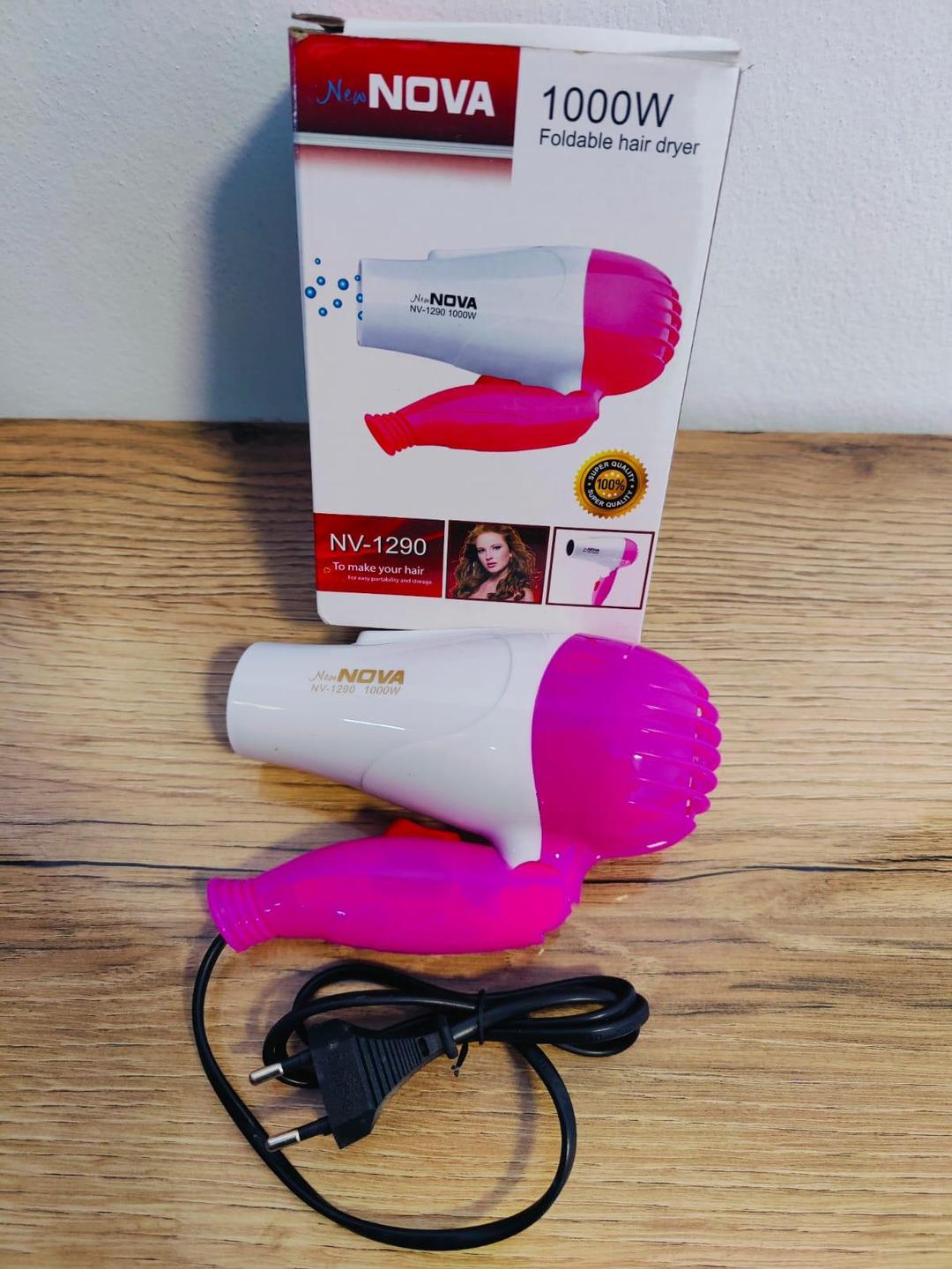 Lightweight Portable Hair Dryer NV-1290 – 1000W Fast Drying with Dual Heat & Speed Settings ShopiRivo