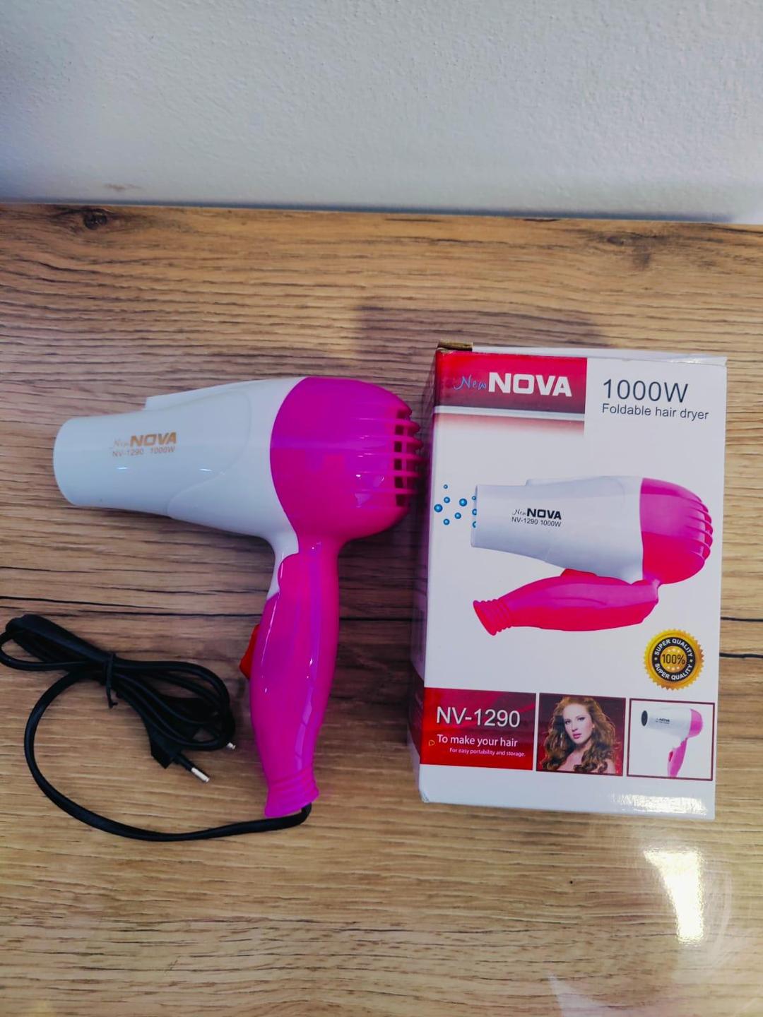 Lightweight Portable Hair Dryer NV-1290 – 1000W Fast Drying with Dual Heat & Speed Settings ShopiRivo