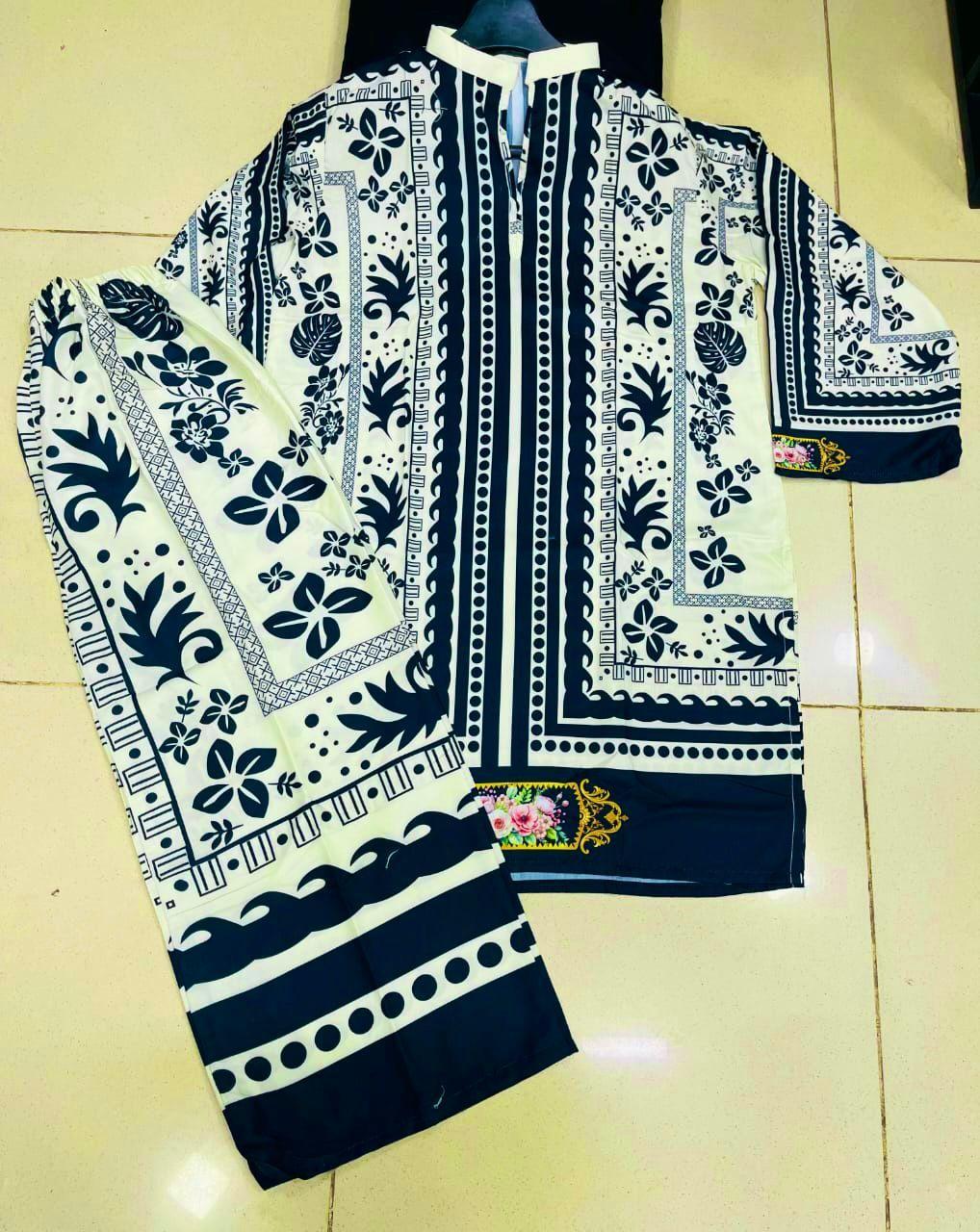 Women's 2 Piece Stitched Printed Co-Ord Set - Shirt & Trouser ShopiRivo