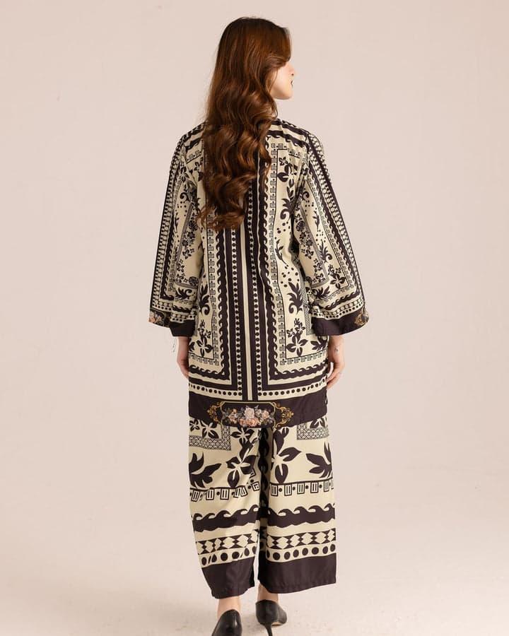 Women's 2 Piece Stitched Printed Co-Ord Set - Shirt & Trouser ShopiRivo