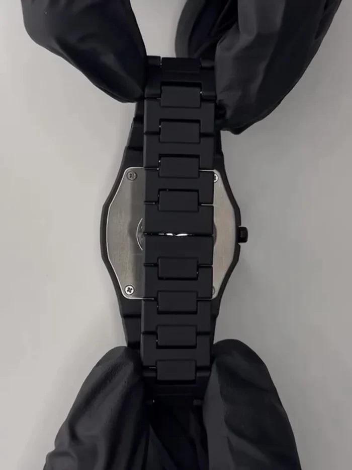 Black Arabic Aura Men’s Luxury Watch – Carbon Fiber Quartz Timepiece ShopiRivo