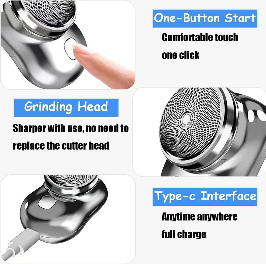 Mini Portable Electric Shaver – Rechargeable Waterproof Foil Blade Razor for Men & Women ShopiRivo