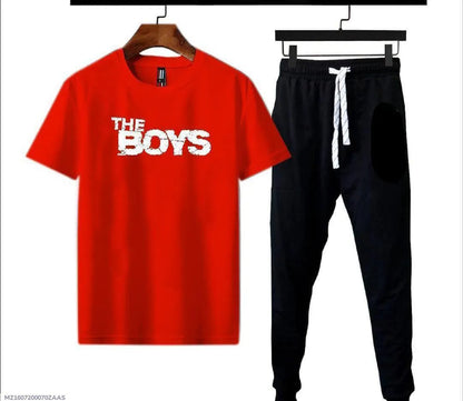 Men’s Red Printed Track Suit – Micro Interlock Fabric ShopiRivo