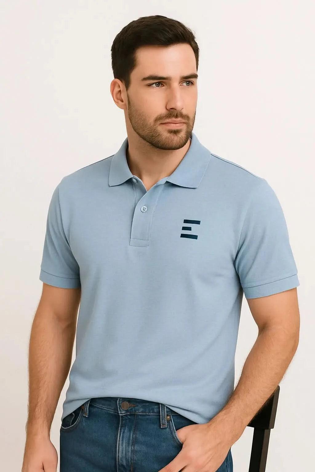 Men's Classic White Polo Shirt – Premium Cotton Casual Wear (EW-001045) ShopiRivo