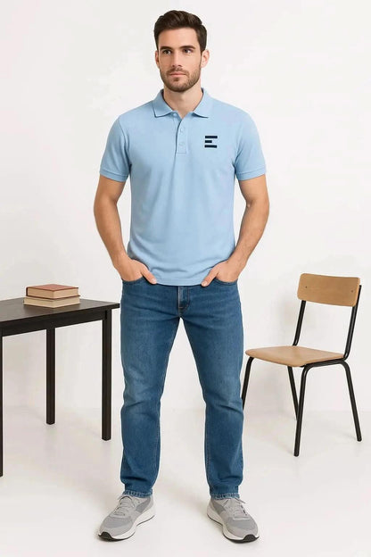 Men's Classic White Polo Shirt – Premium Cotton Casual Wear (EW-001045) ShopiRivo