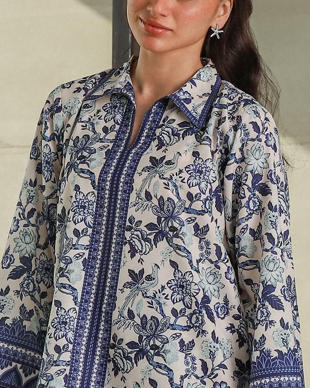 Stylish Printed Shirt & Trouser Set for Women – 2 Piece Dress ShopiRivo