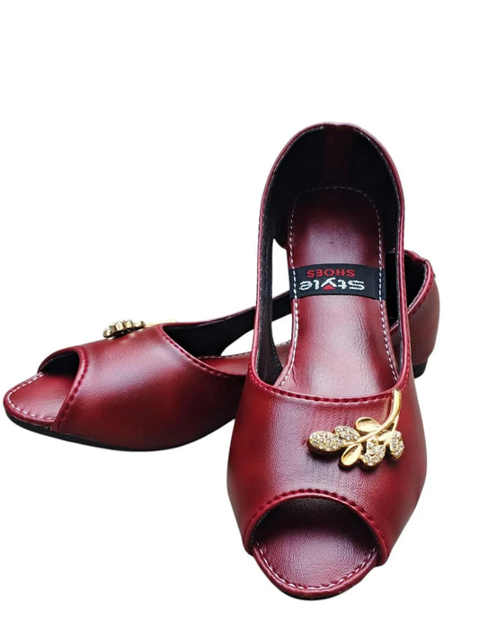 Women’s Synthetic Leather Semi-Formal Sandals – Elegant & Comfortable Footwear ShopiRivo