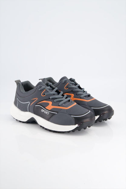 Black Camel DL884 Sports Gripper Shoes – Lightweight Running & Training Shoes (Gray) ShopiRivo