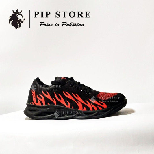 Men’s Red Fire Rubber Joggers – Comfortable & Lightweight Casual Shoes ShopiRivo
