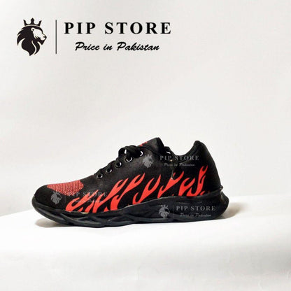 Men’s Red Fire Rubber Joggers – Comfortable & Lightweight Casual Shoes ShopiRivo