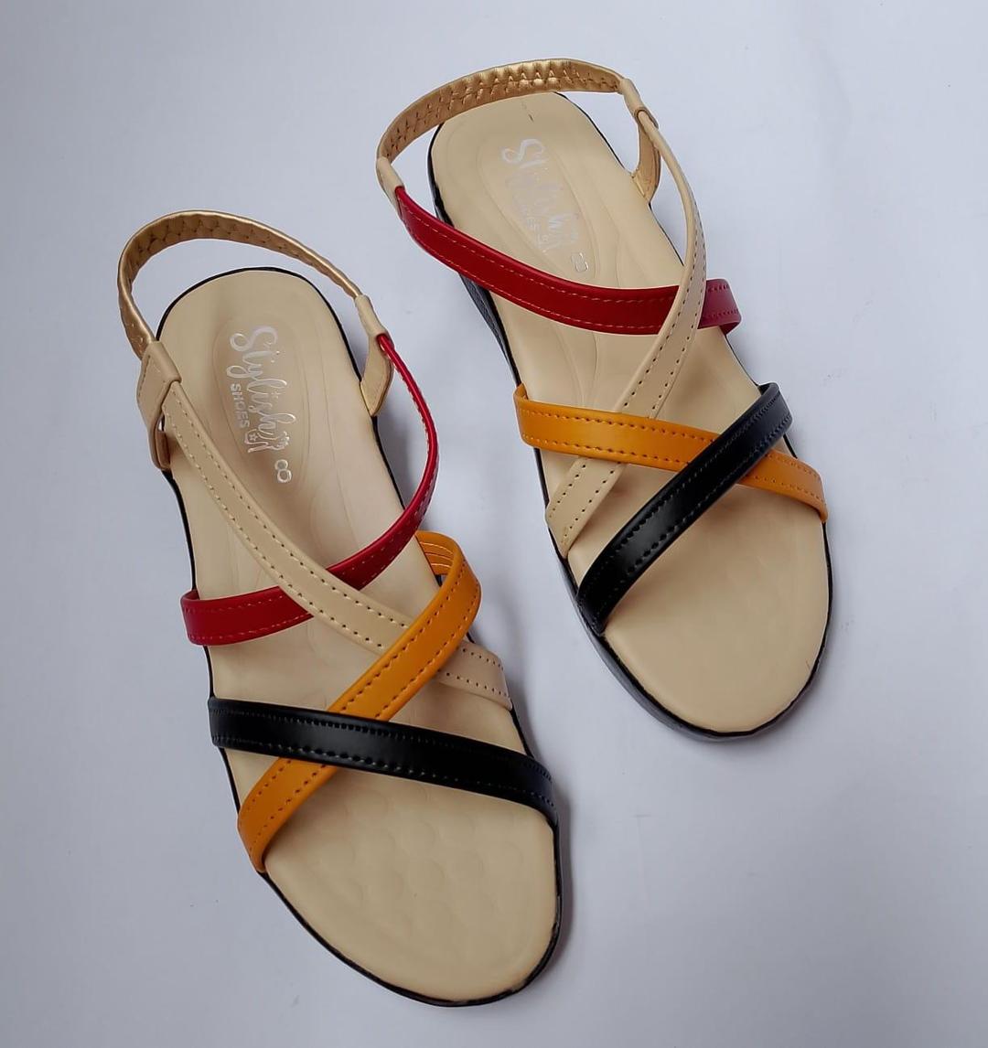 Women’s Beige Synthetic Leather Wedge Sandals – Premium Quality Casual Footwear ShopiRivo