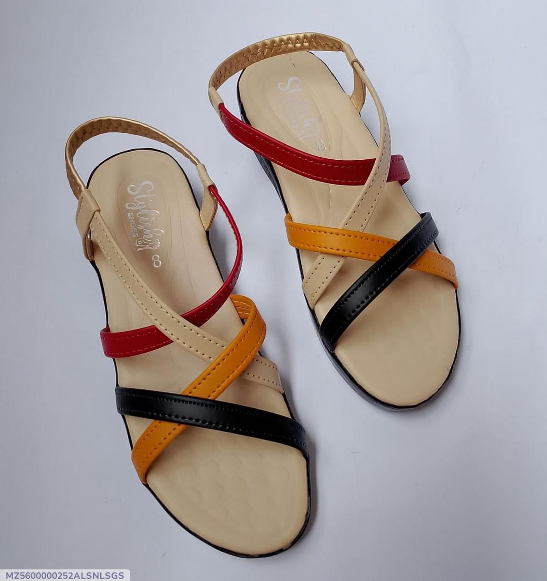 Women’s Beige Synthetic Leather Wedge Sandals – Premium Quality Casual Footwear ShopiRivo
