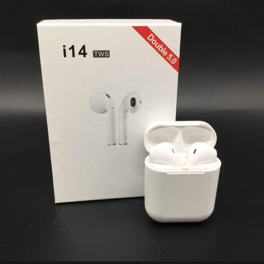 i14 TWS Wireless Bluetooth Earbuds with Charging Case – High Quality Stereo Sound ShopiRivo