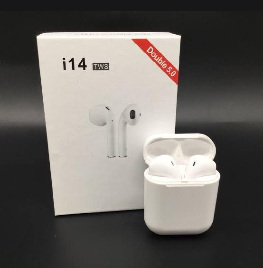 i14 TWS Wireless Bluetooth Earbuds with Charging Case – High Quality Stereo Sound ShopiRivo