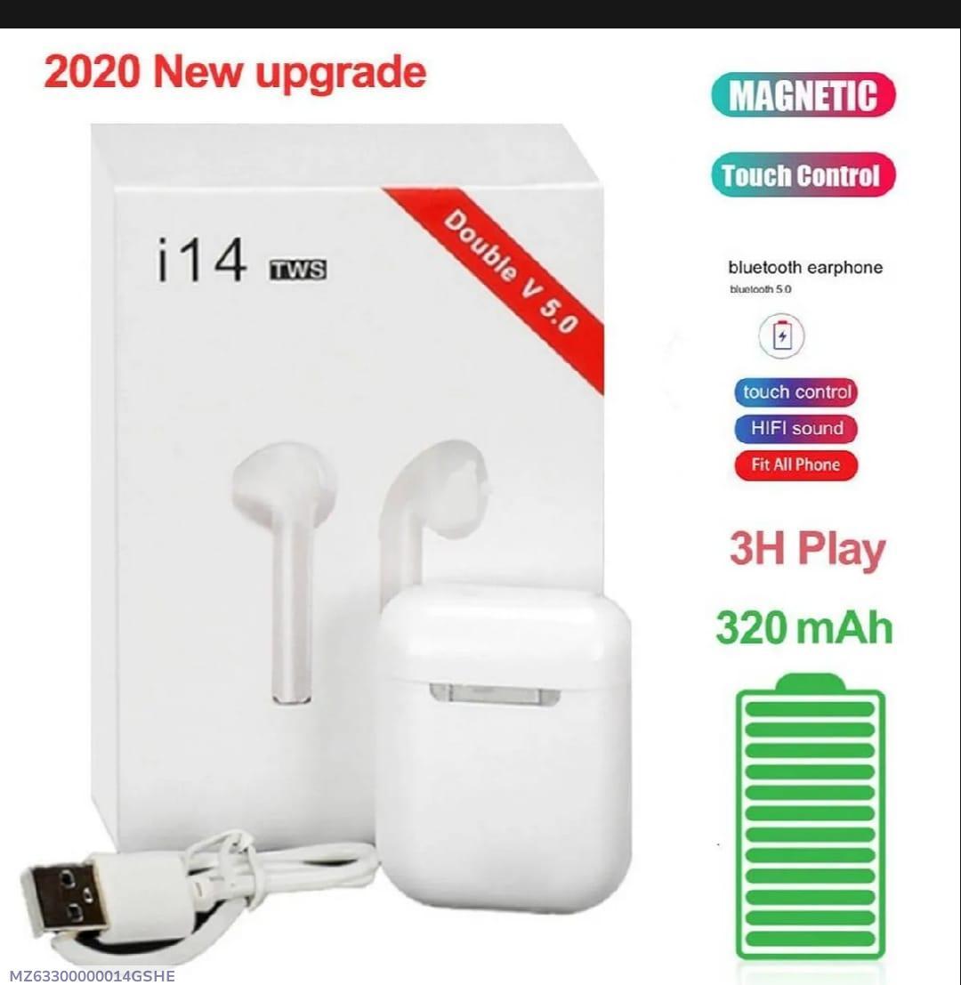 i14 TWS Wireless Bluetooth Earbuds with Charging Case – High Quality Stereo Sound ShopiRivo