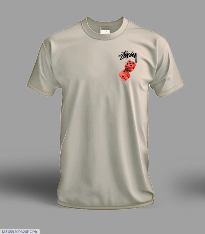 Men's Cotton Printed T-Shirt – Casual Round Neck Short Sleeve Graphic Tee ShopiRivo