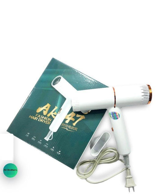 White Plastic Hair Dryer – 230°C High Heat, 220-240V, Fast Drying for Long Hair ShopiRivo