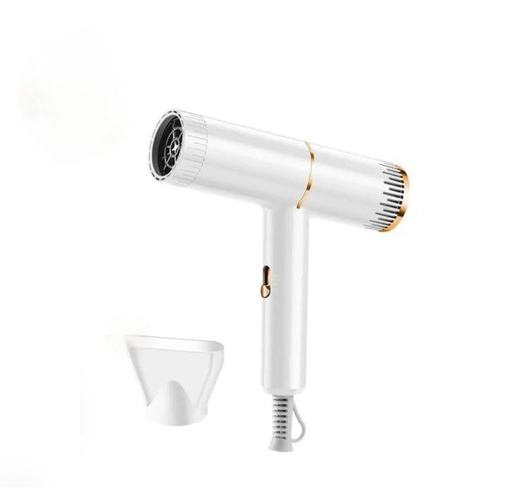 White Plastic Hair Dryer – 230°C High Heat, 220-240V, Fast Drying for Long Hair ShopiRivo
