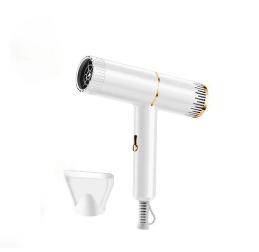 White Plastic Hair Dryer – 230°C High Heat, 220-240V, Fast Drying for Long Hair ShopiRivo