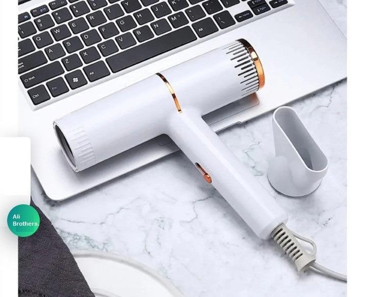 White Plastic Hair Dryer – 230°C High Heat, 220-240V, Fast Drying for Long Hair ShopiRivo