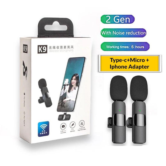 K9 Wireless Vlogging Rechargeable Microphone ShopiRivo