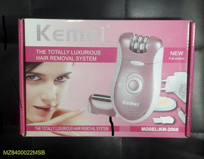 Kemei KM-2068 2 in 1 Electric Rechargeable Epilator & Beard Shaver for Women – Smooth Hair Removal ShopiRivo