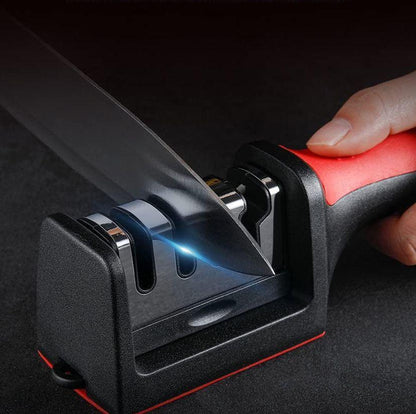 Professional 3-Stage Knife Sharpener – Manual Kitchen Blade Sharpening Tool for All Knives ShopiRivo