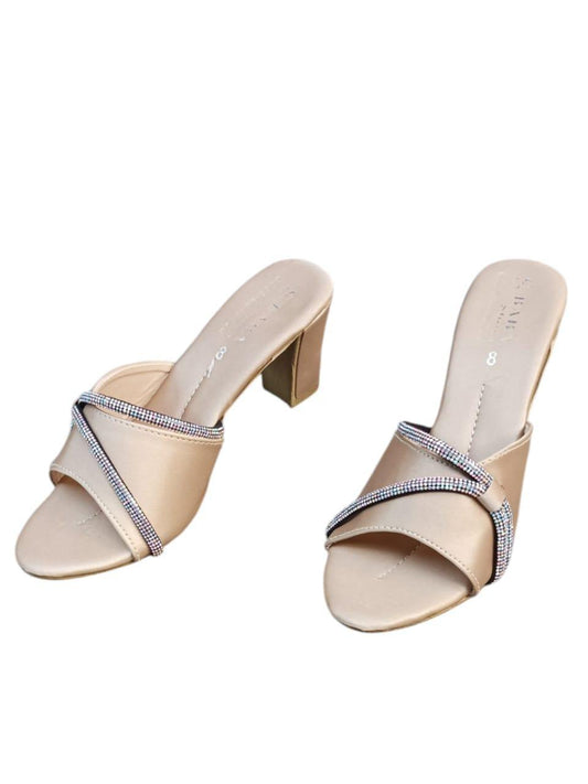 Elegant Women's PVC Casual Heels - 1 Pcs in Black ShopiRivo