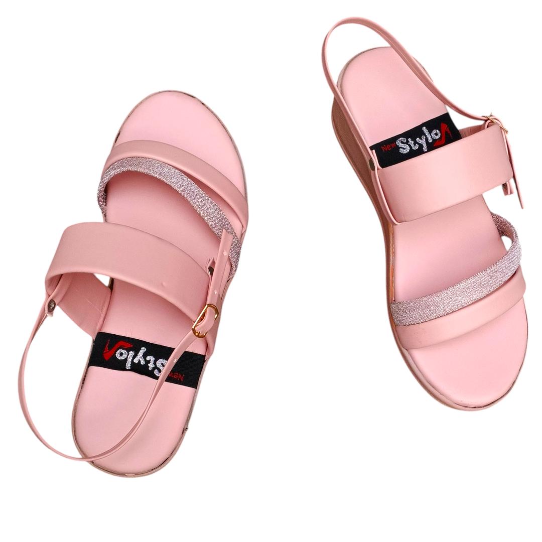 Women’s Pink Rexine Flat Formal Sandals – Durable, Skin-Friendly & All-Season Comfort ShopiRivo