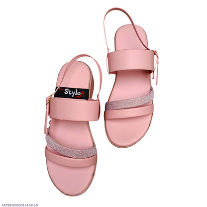 Women’s Pink Rexine Flat Formal Sandals – Durable, Skin-Friendly & All-Season Comfort ShopiRivo
