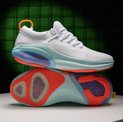 Summer Sports Shoes Men&#039;s Shoes Breathable Mesh Fly-woven Running Shoes Large Size Cross-border Students Korean Style Trendy Shoes For Foreign Trade