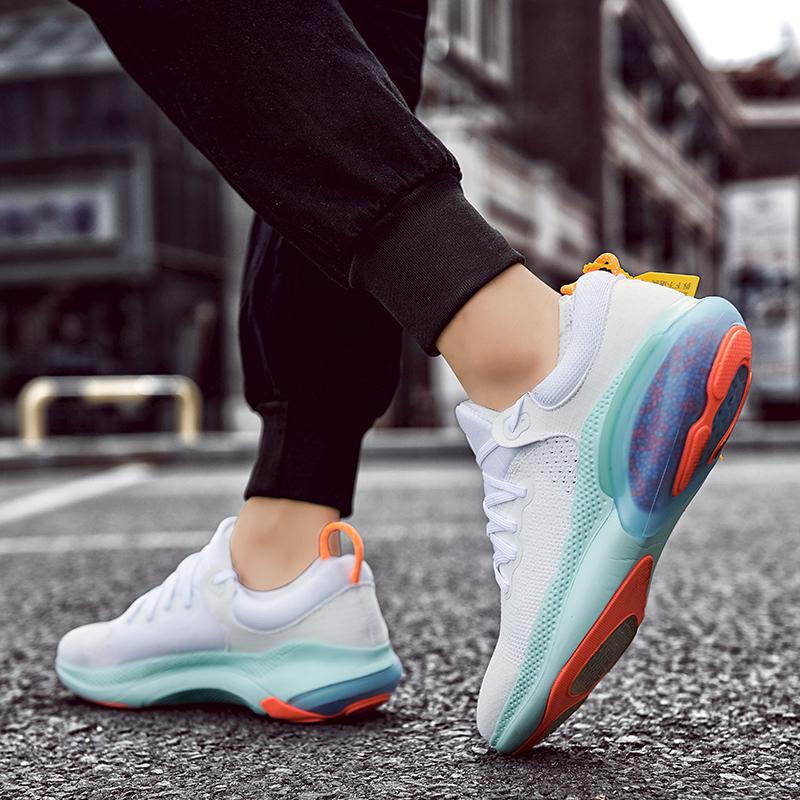 Summer Sports Shoes Men&#039;s Shoes Breathable Mesh Fly-woven Running Shoes Large Size Cross-border Students Korean Style Trendy Shoes For Foreign Trade